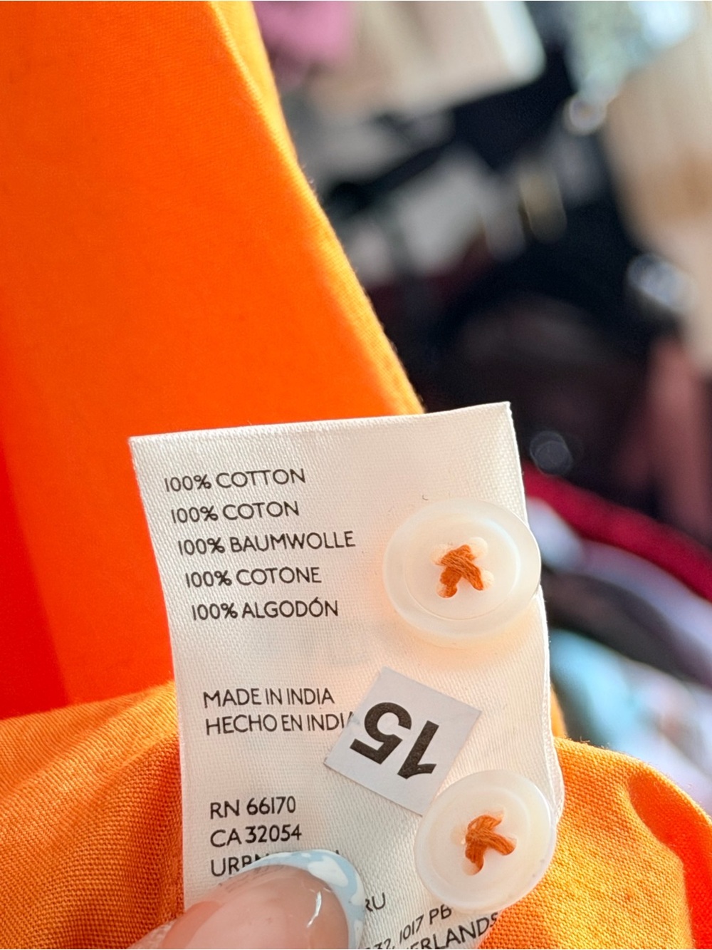 Anthropologie Maeve Oversized Button Down Top Size XS Orange - Picture 5 of 6